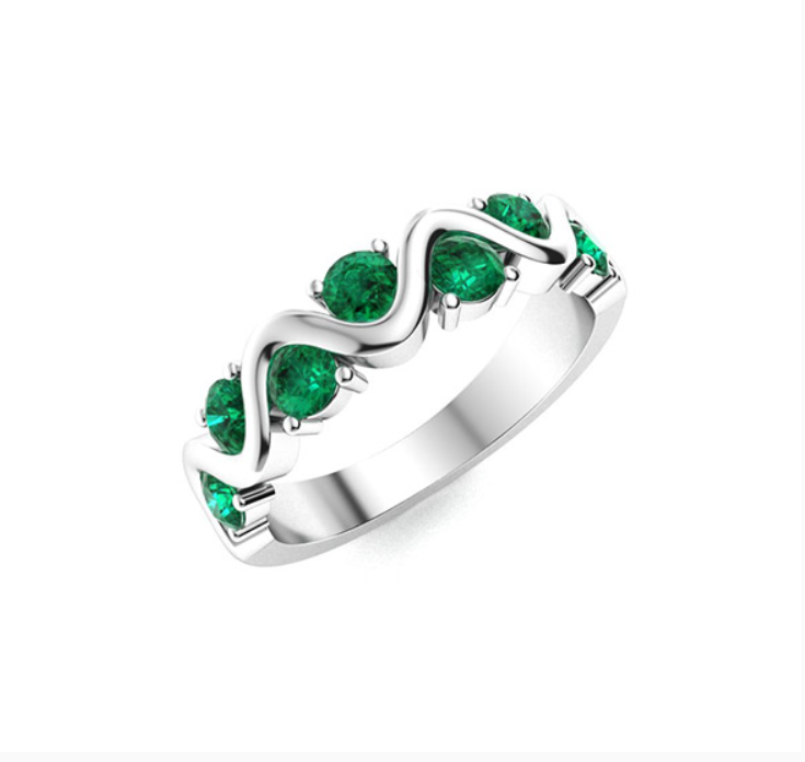 Tsavorite Wedding Ring