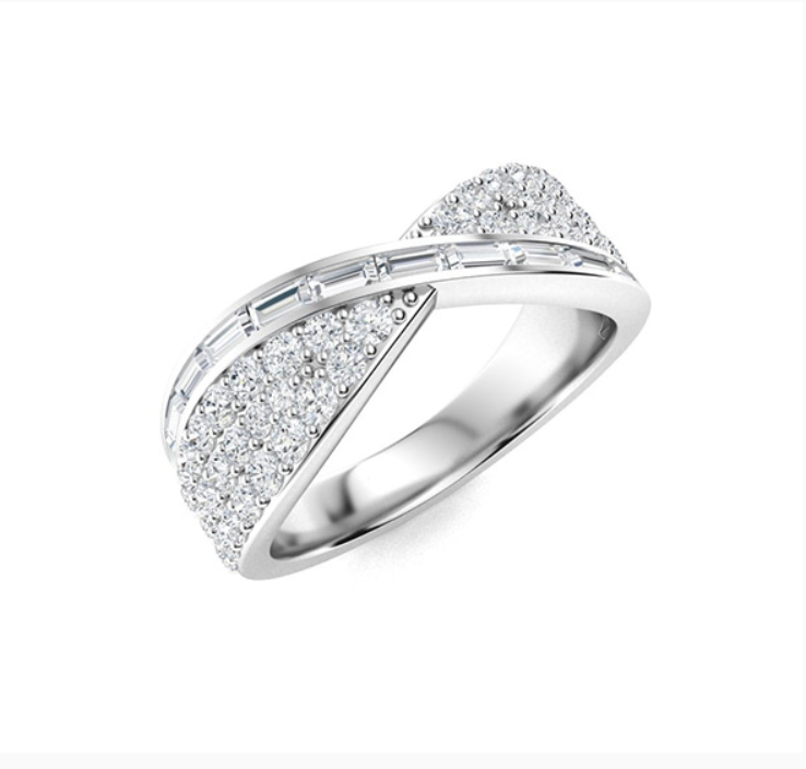 VS Diamond and Diamond Wedding Ring