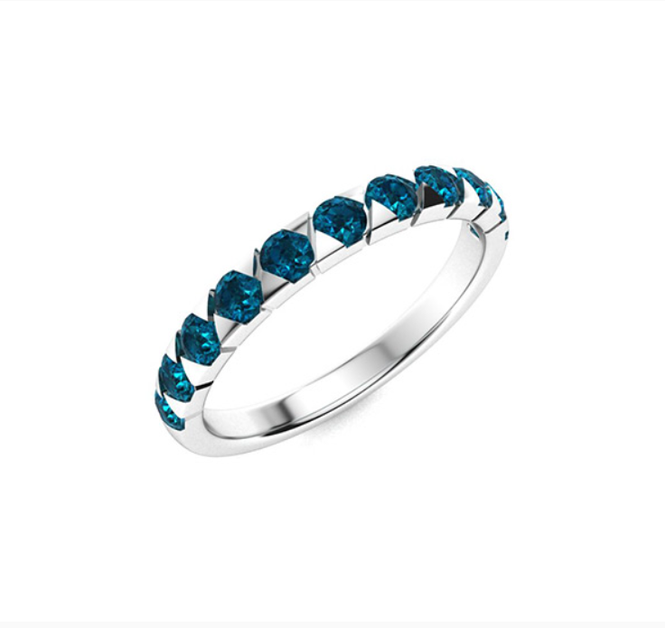 London Blue Topaz Wedding Ring