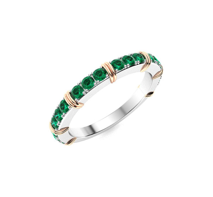 Tsavorite Wedding Ring