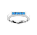 Blue Topaz Wedding Ring