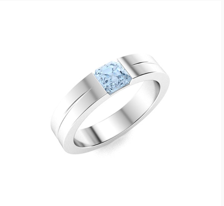 Aquamarine Wedding Ring