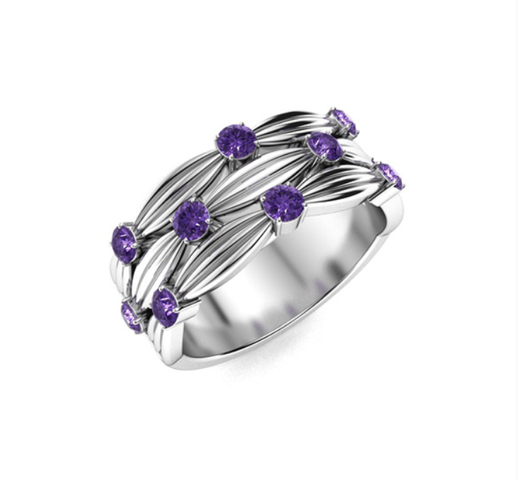 Amethyst Wedding Ring