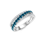 London Blue Topaz and Diamond Wedding Ring