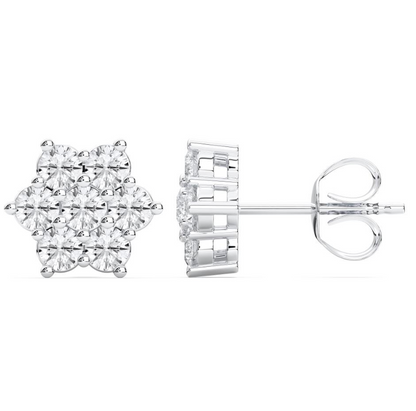 ROUND CLUSTER EARRINGS - M&D Signature Jewels