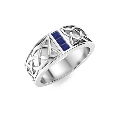 Amethyst and VS Diamond Men's Ring - M&D Signature Jewels
