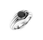 Amethyst and VS Diamond Men's Ring