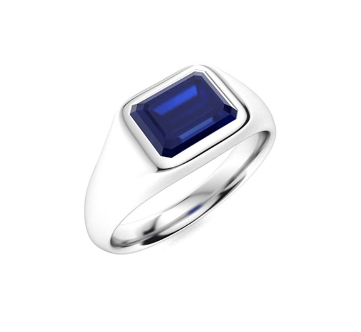 Amethyst and VS Diamond Men's Ring