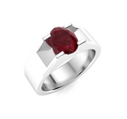 Amethyst and VS Diamond Men's Ring