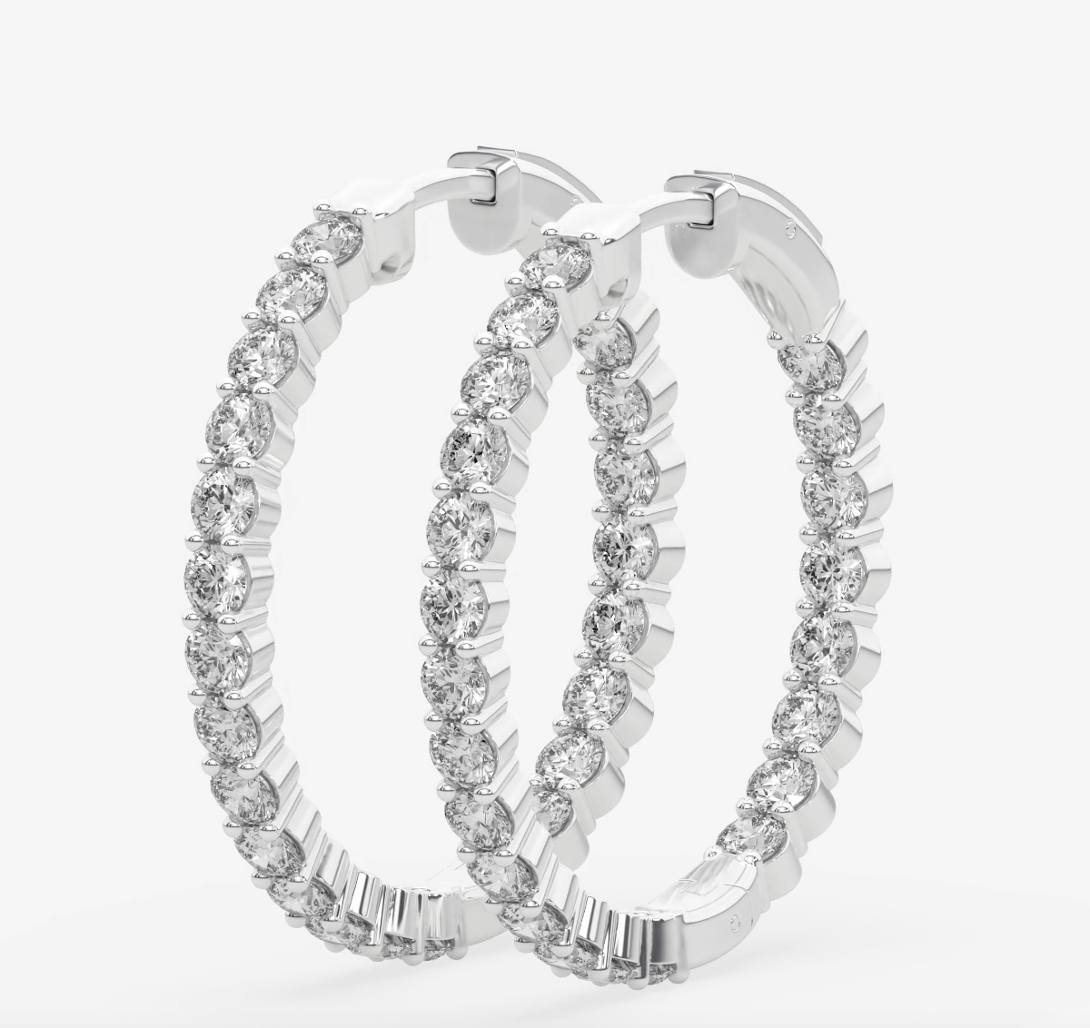 ROUND IN-OUT HOOPS EARRINGS - M&D Signature Jewels