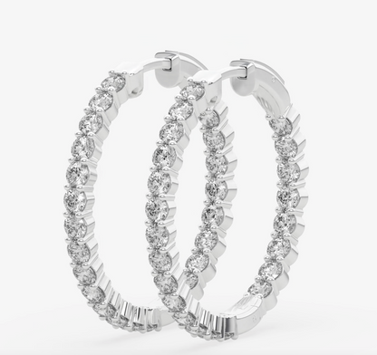 ROUND IN-OUT HOOPS EARRINGS - M&D Signature Jewels