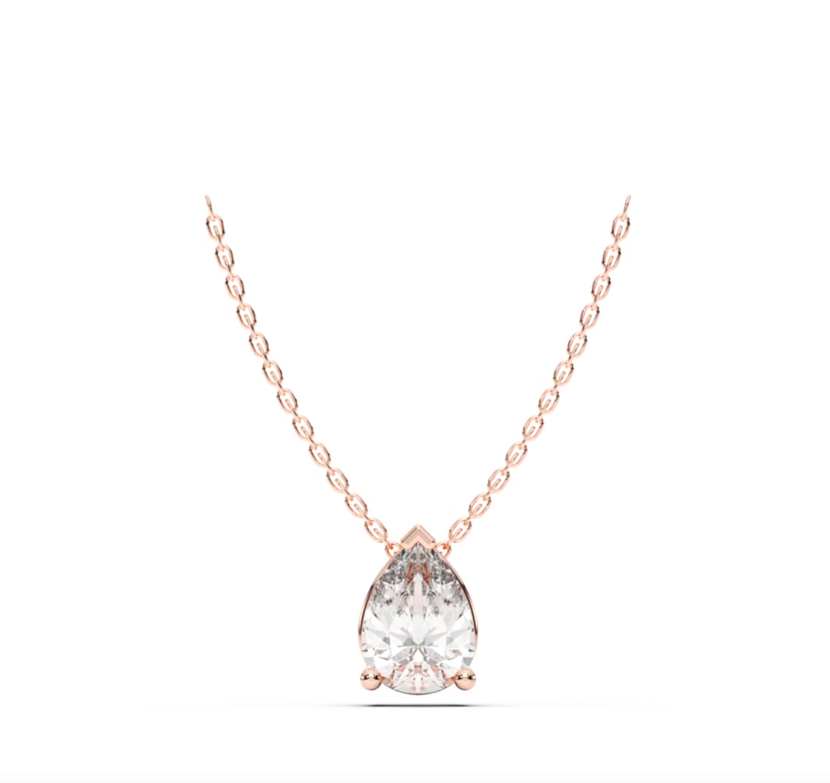 PEAR SOLITAIRE PENDANT