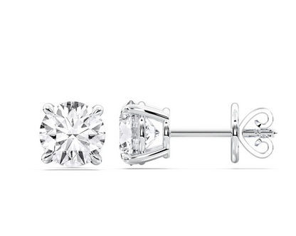 ROUND 4 PRONG BASKET EARRINGS
