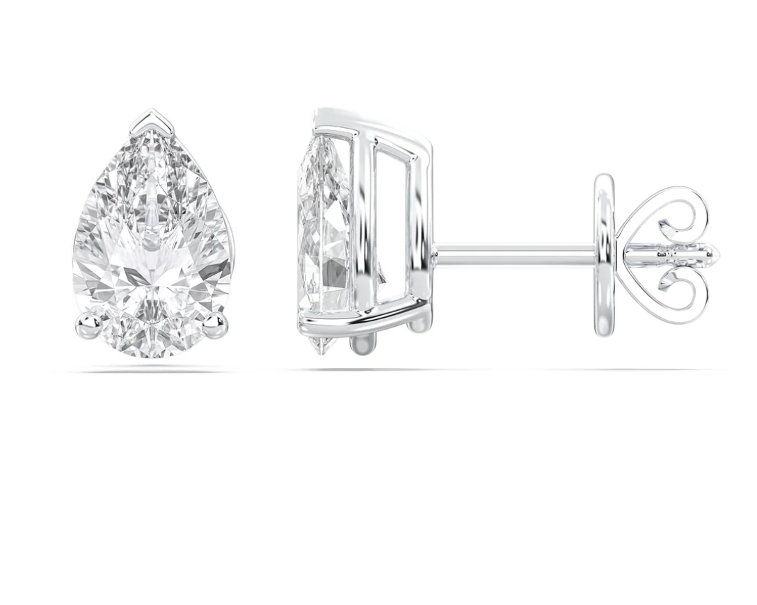 PEAR 3 PRONG BASKET EARRING