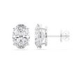 OVAL 4 PRONG BASKET EARRINGS