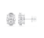 OVAL 4 PRONG BASKET EARRINGS