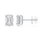 EMRALD 4 PRONG BASKET EARRINGS