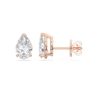 PEAR 3 PRONG BASKET EARRING