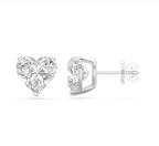 HEART 3 PRONG BASKET EARRINGS