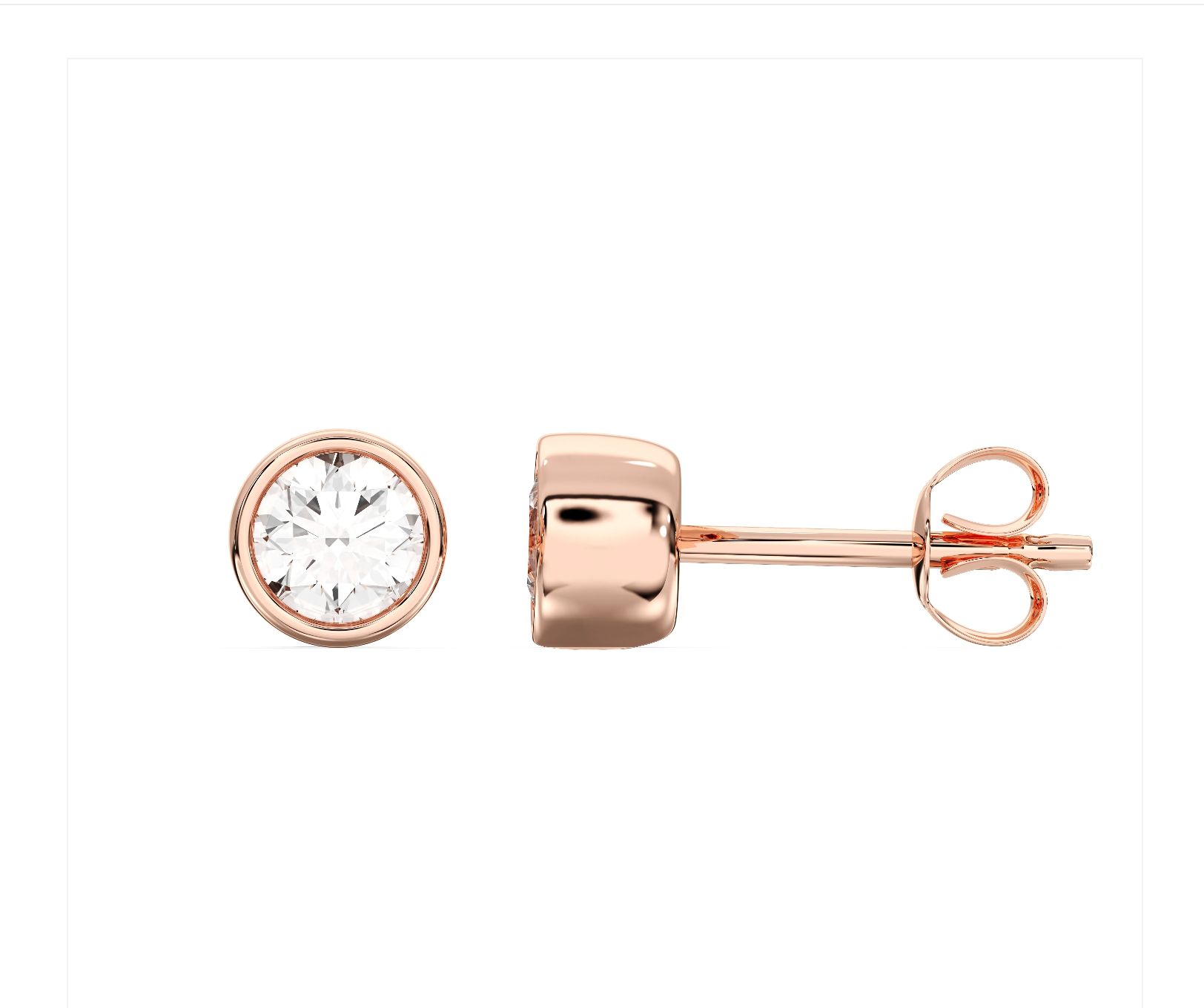 ROUND BEZEL EARRINGS