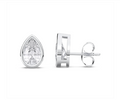 PEAR BEZEL EARRINGS