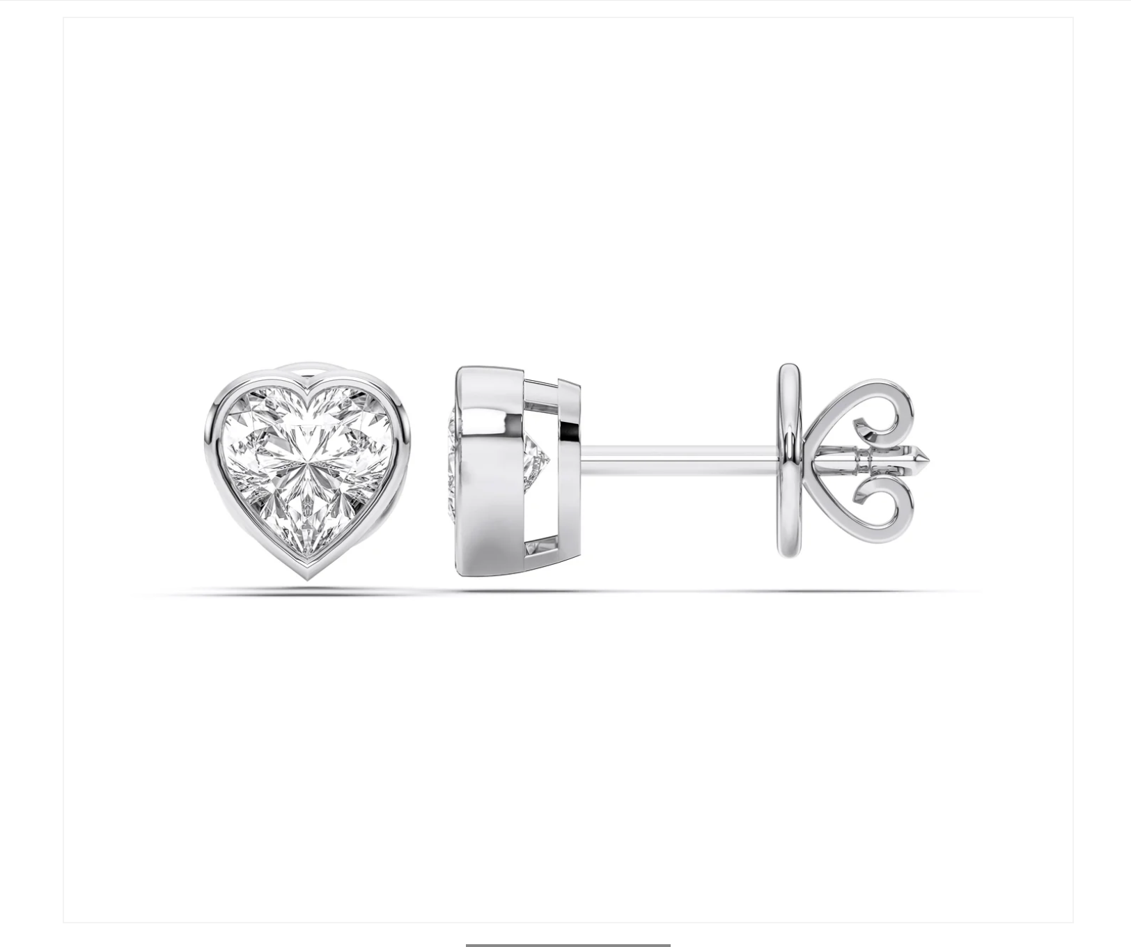 HEART BEZEL EARRINGS
