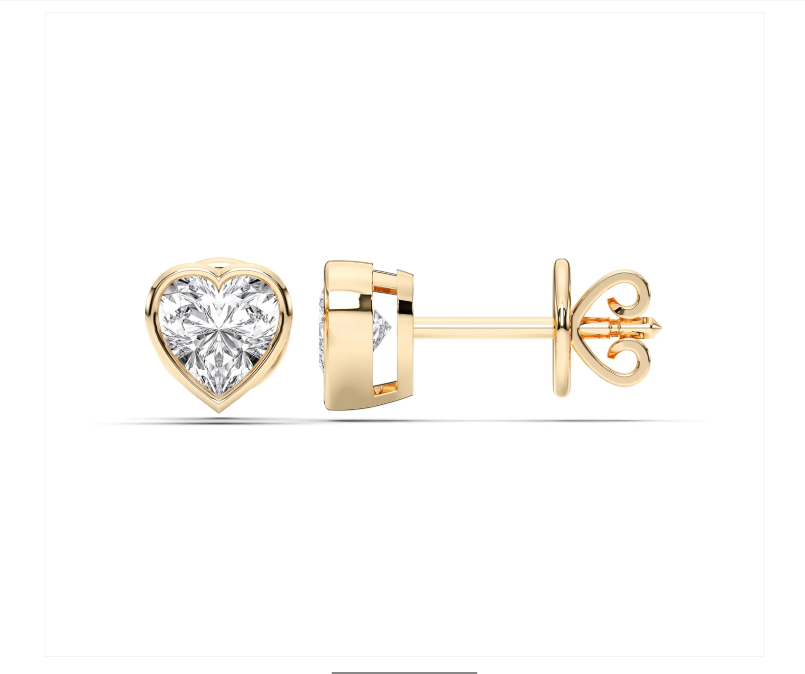 HEART BEZEL EARRINGS