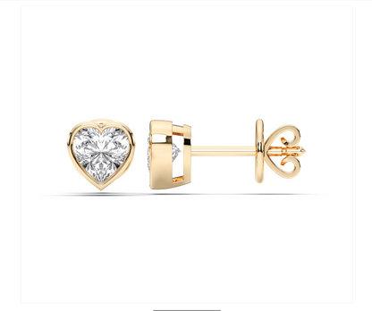 HEART BEZEL EARRINGS