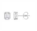 EMERALD BEZEL EARRINGS