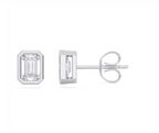EMERALD BEZEL EARRINGS