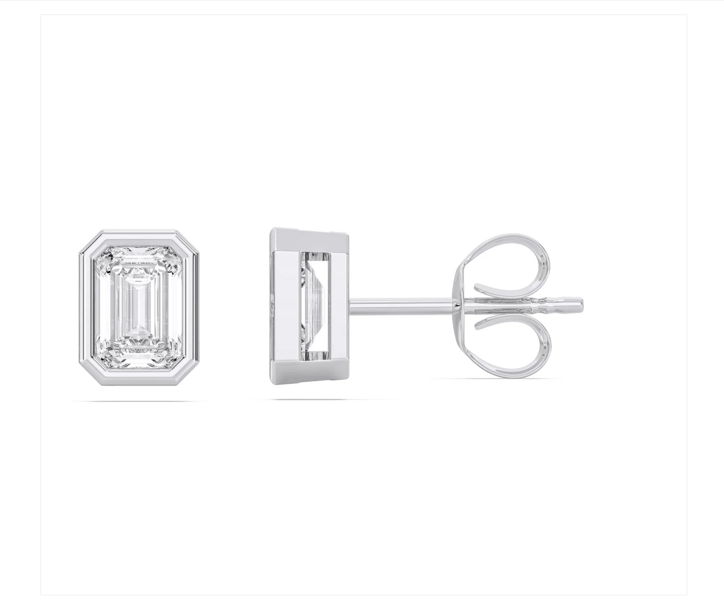 EMERALD BEZEL EARRINGS