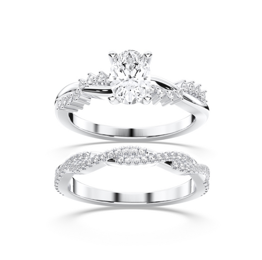 OVAL VINTAGE RING WITH BAND