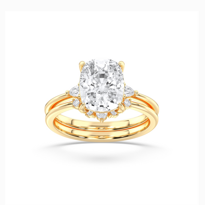 CUSHION VINTAGE RING WITH BAND - M&D Signature Jewels