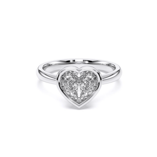 HEART BEZEL RING