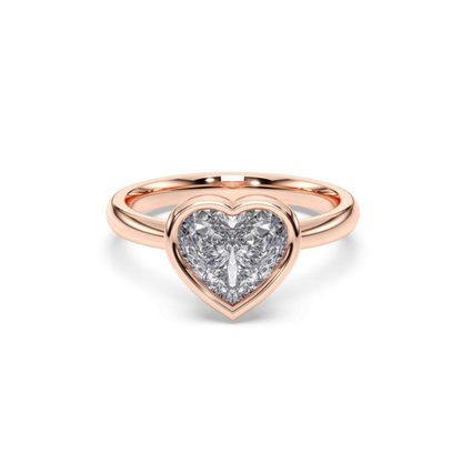 HEART BEZEL RING