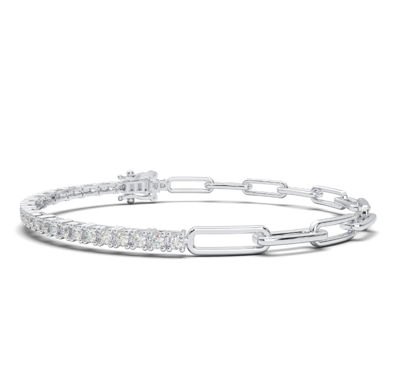 ROUND HALF TENNIS BRACELET