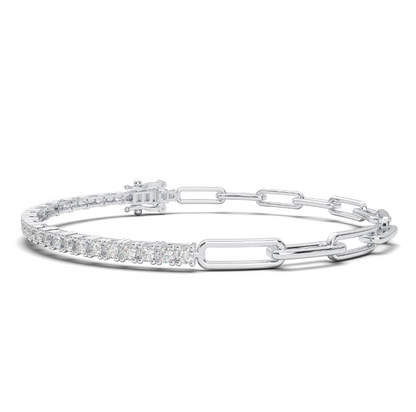 ROUND HALF TENNIS BRACELET