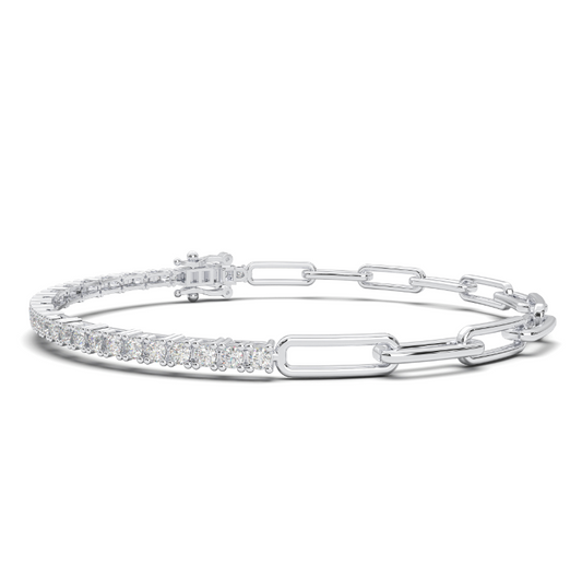 ROUND HALF TENNIS BRACELET