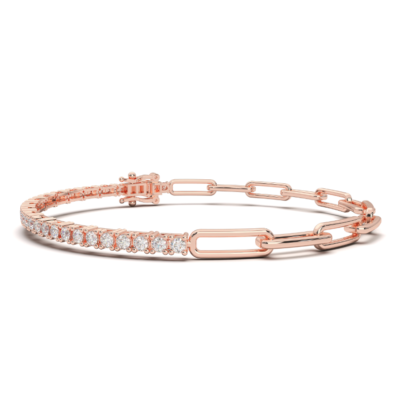 ROUND HALF TENNIS BRACELET