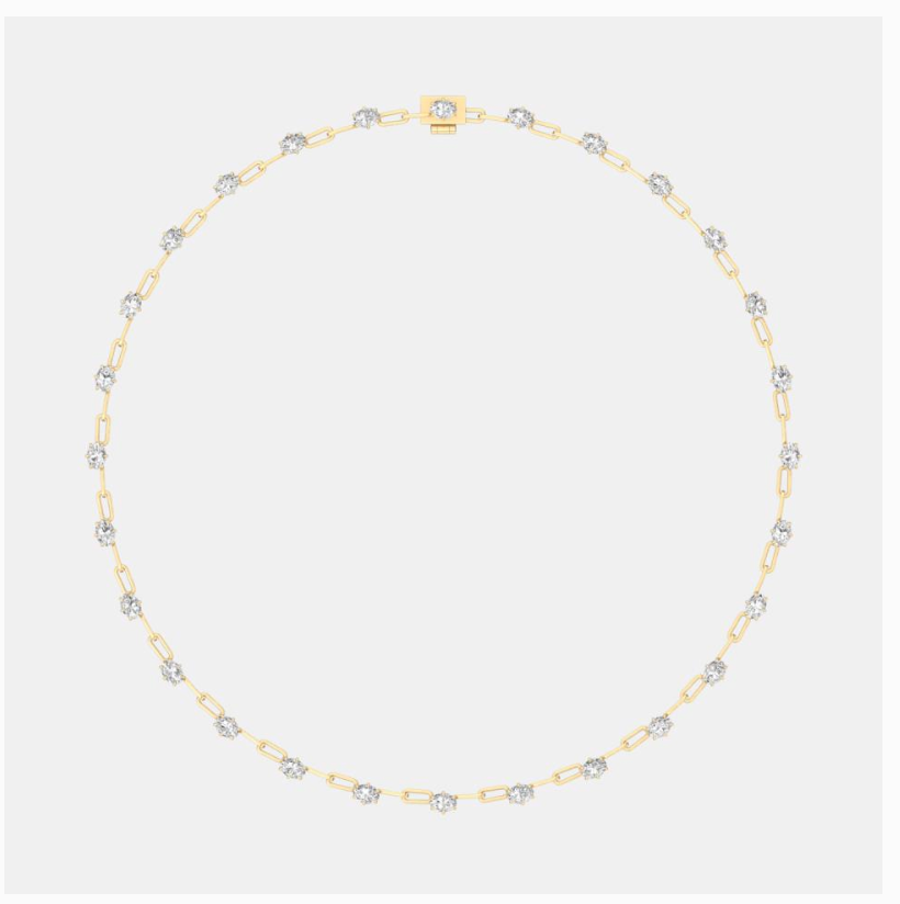 OVAL DIAMONDS BY YARD NECKLACE