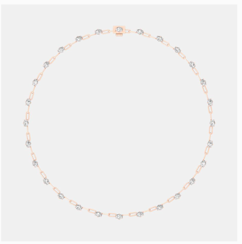 OVAL DIAMONDS BY YARD NECKLACE