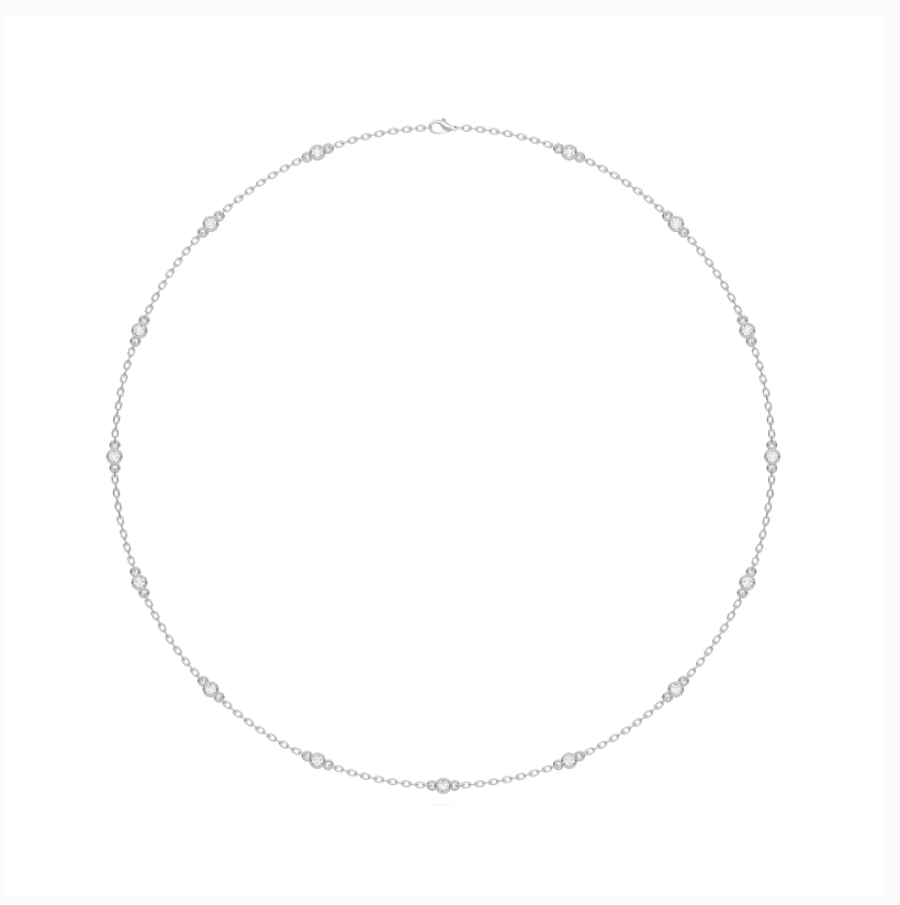 ROUND DIAMONDS BY YARD NECKLACE