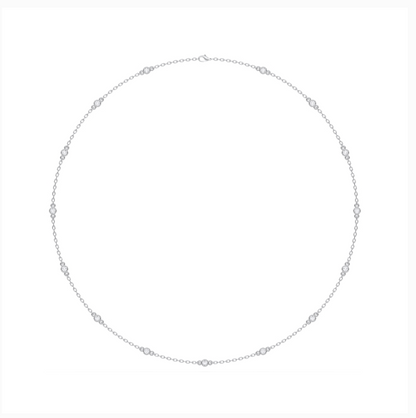 ROUND DIAMONDS BY YARD NECKLACE