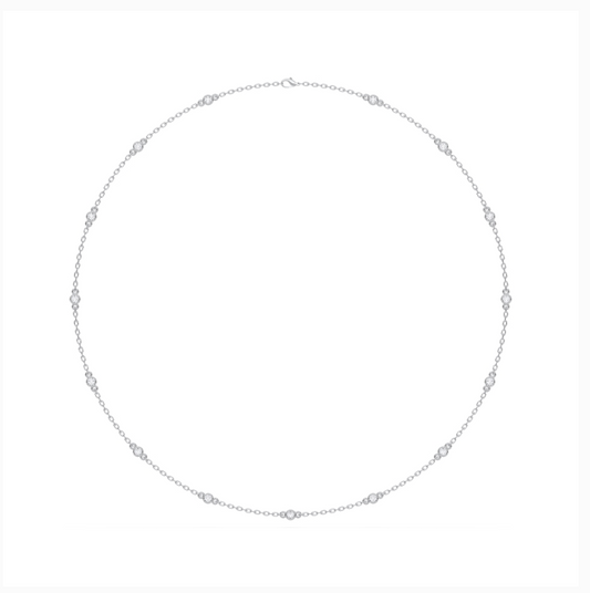 ROUND DIAMONDS BY YARD NECKLACE