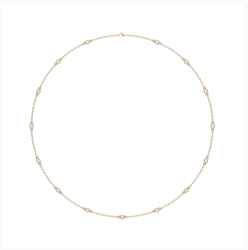 ROUND DIAMONDS BY YARD NECKLACE