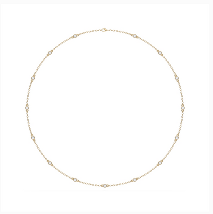 ROUND DIAMONDS BY YARD NECKLACE