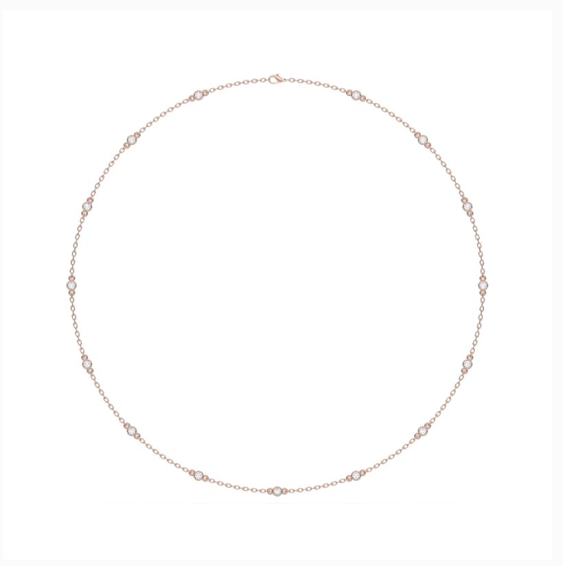 ROUND DIAMONDS BY YARD NECKLACE
