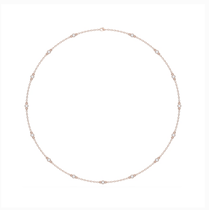 ROUND DIAMONDS BY YARD NECKLACE