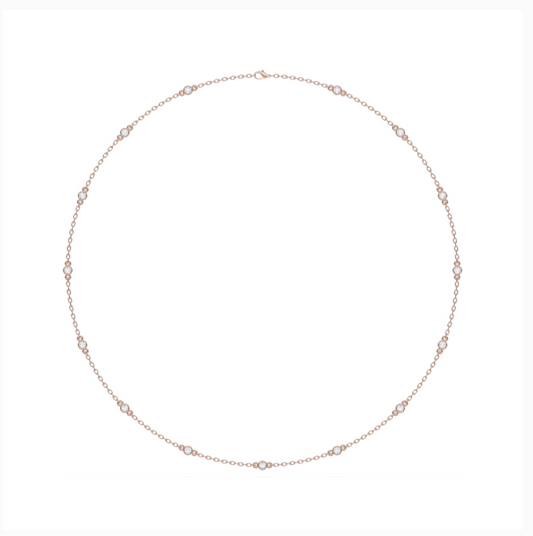 ROUND DIAMONDS BY YARD NECKLACE