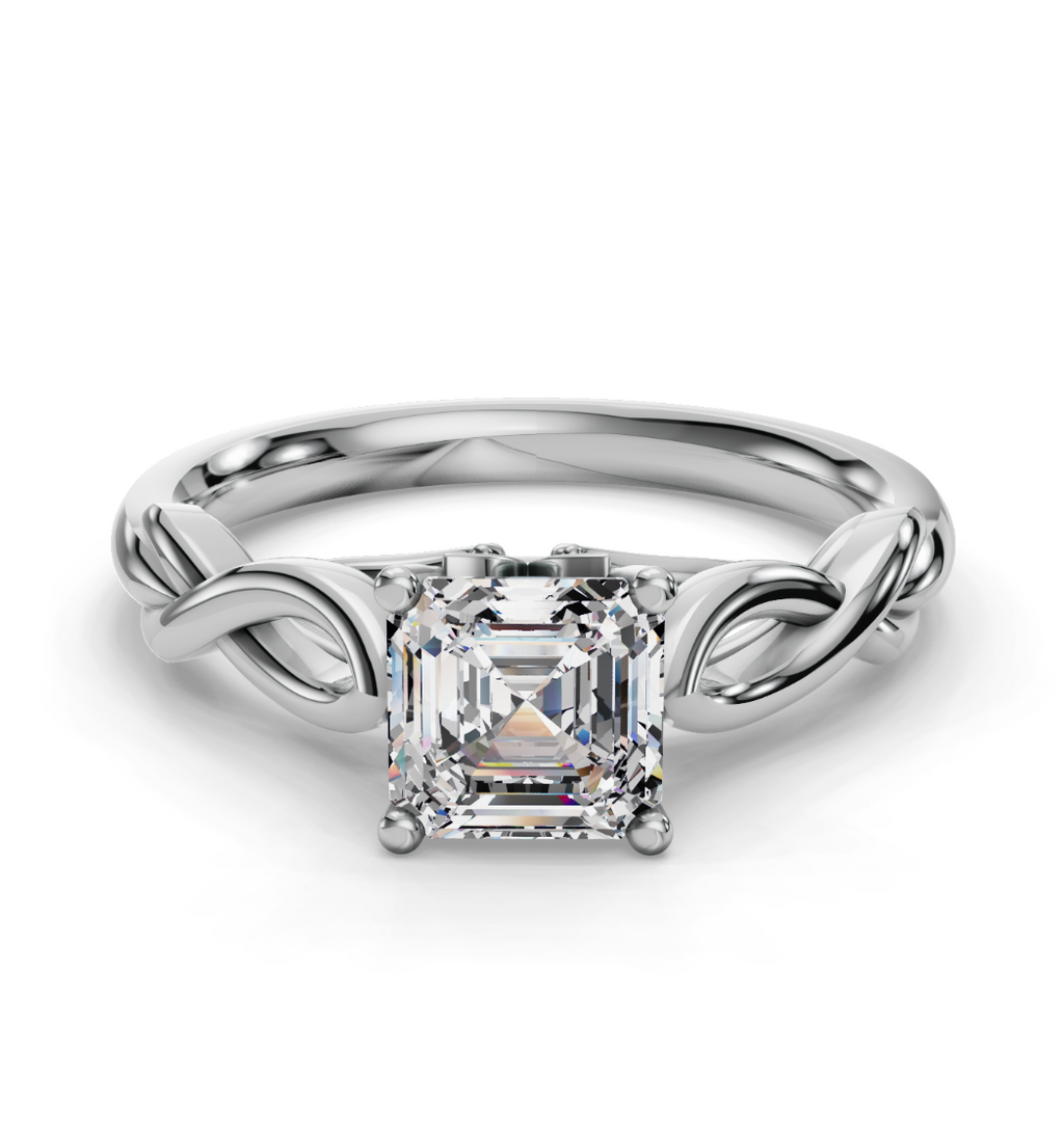 ASSCHER KNOT SOLITAIRE